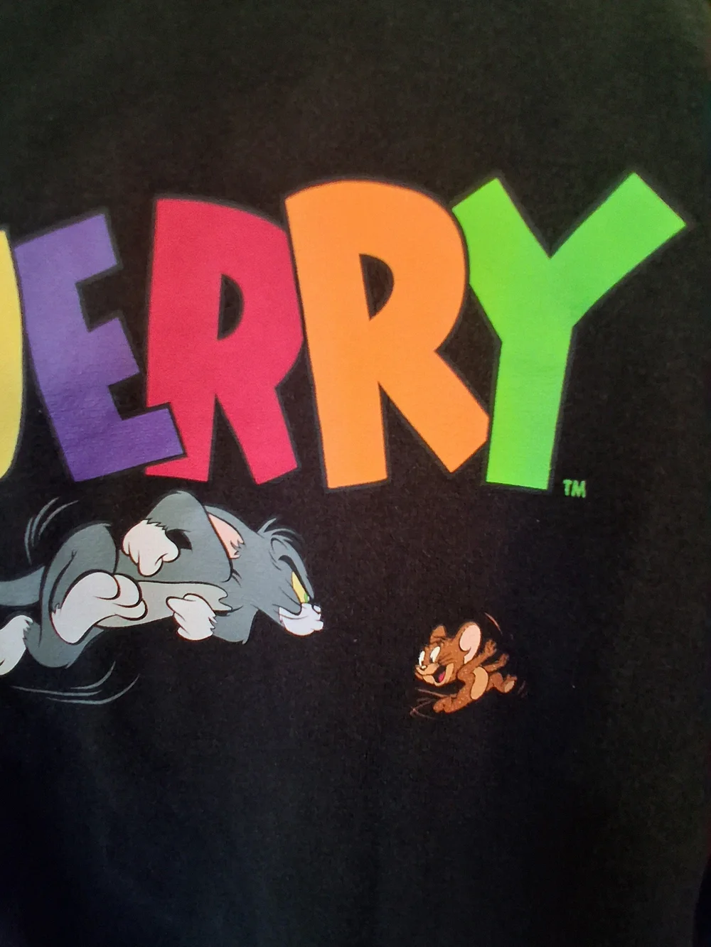 Men's Black Short-Sleeve Tee with Jerry Mouse Graphic